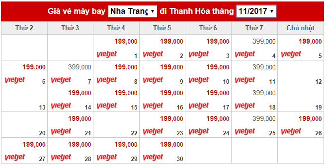 Chặng bay Nha Trang – Thanh Hoá: