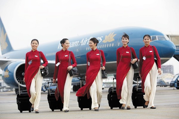 Áo dài Vietnam Airlines 