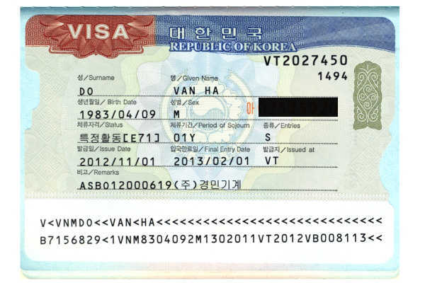 Xin Visa Hàn Quốc